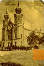 Image: Békéscsaba, undated, Historical postcard of the Neolog synagogue, public domain