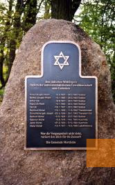 Image: Merxheim, 1999, Memorial stone at the Merxheim Jewish cemetery, Werner Reidenbach