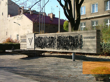 Image: Tarnów, 2004, Memorial from 1975 remembering the first ever deportation to Auschwitz, Emmanuel Dyan
