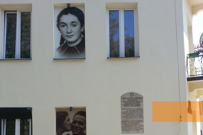 Image: Kielce, 2015, Portraits of victims on the house in the ul. Planty, Stiftung Denkmal