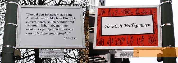 Image: Berlin, undated, Front and back of one of the 80 plaques, Stih & Schnock