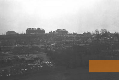 Image: Shiauliai, around 1944, The burned site of the ghetto after the Soviet bombardment, Šiaulių »Aušros« Muziejus